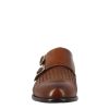 Leonardo Double Buckle Men'S Shoe In Siena Brown Woven Leather