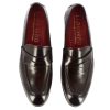 Leonardo Classic Men'S Moccasin In Dark Brown Leather