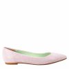 Leonardo Lilac Colored Women'S Ballerinas In Suede With Rhinestones