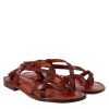 Leonardo Solace Women'S Ancient Roman Style Sandals In Brown Leather