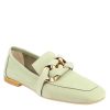 Leonardo Handmade Aqua Green Women'S Moccasin In Nubuck Leather With Horsebit