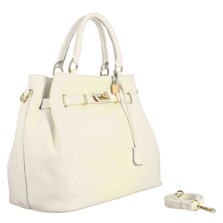 Leonardo Frida Leather Handbag With Removable White Shoulder Strap