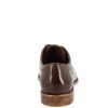 Leonardo Handmade Men'S Lace-Up Shoes In Dark Brown Leather