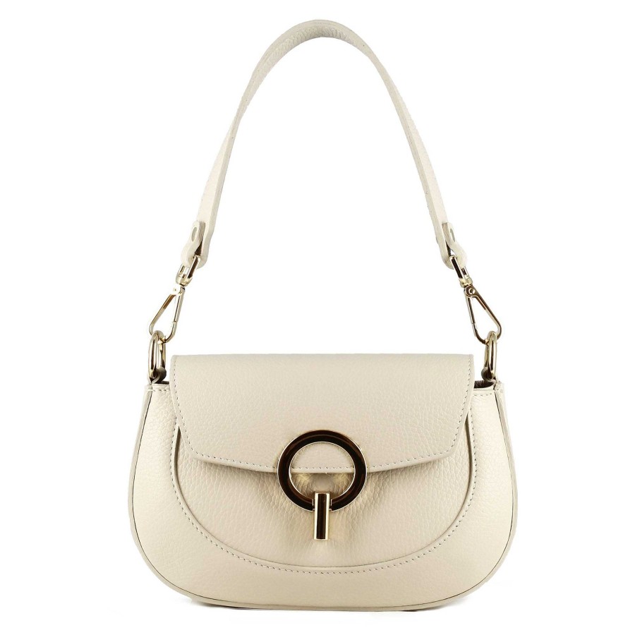 Leonardo Grace Women'S Handbag In Beige Leather