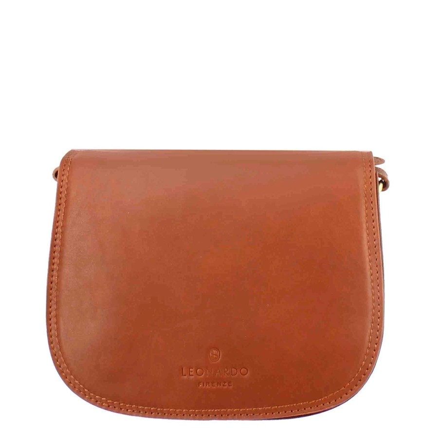 Leonardo Essential Women'S Bag In Brown Smooth Leather