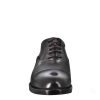 Leonardo Women'S Brogues Sewn On The Toe In Black Leather