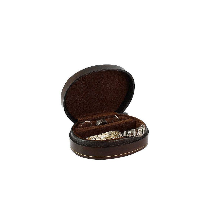 Leonardo Oval Jewelery Box Made Of Leather For Jewelery In Various Colours