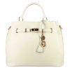 Leonardo Frida Leather Handbag With Removable White Shoulder Strap