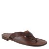 Leonardo Arezzo Gladiator Model Sandals For Men In Brown Leather