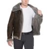 Leonardo Men'S Dark Brown Sheepskin Jacket