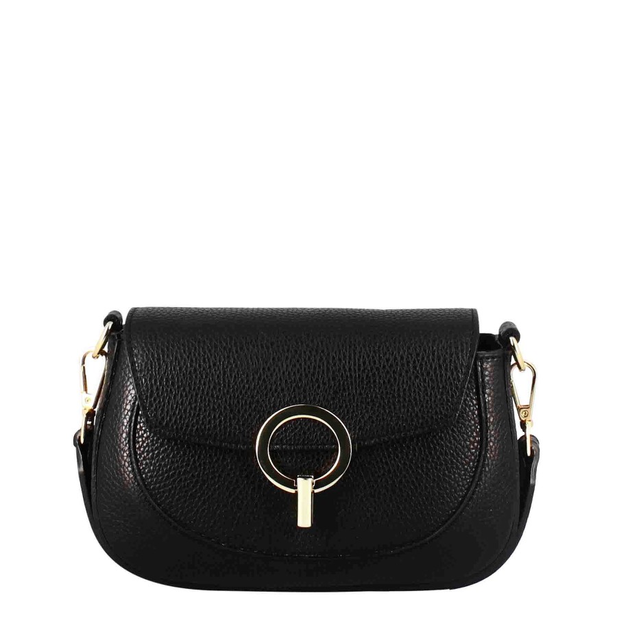 Leonardo Grace Handbag For Women In Black Leather