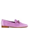 Leonardo Women'S Suede Moccasin With Purple Horsebit