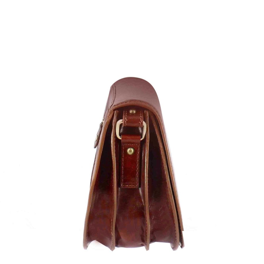 Leonardo Essential Women'S Bag In Dark Brown Smooth Leather