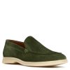 Leonardo Casual Men'S Moccasin In Green Suede Leather