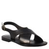 Leonardo Arcadia Women'S Ancient Roman Style Sandals In Black Leather