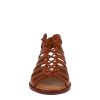 Leonardo Women'S Gladiator Sandal With Handmade Laces In Brown Leather