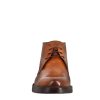 Leonardo Smooth Men'S Ankle Boot In Brown Full-Grain Leather