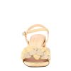 Leonardo Women'S Sandal In Beige Suede With Applied Glitter