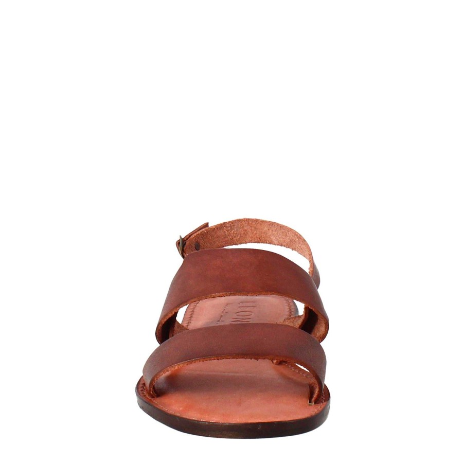 Leonardo Euforia Women'S Ancient Roman Style Sandals In Brown Leather