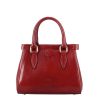 Leonardo Fiorenza Leather Handbag With Red Removable Shoulder Strap