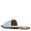 Leonardo Women'S Suede Slippers With Turquoise Band