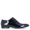 Leonardo Elegant Men'S Brogues In Blue Patent Leather For Ceremonies