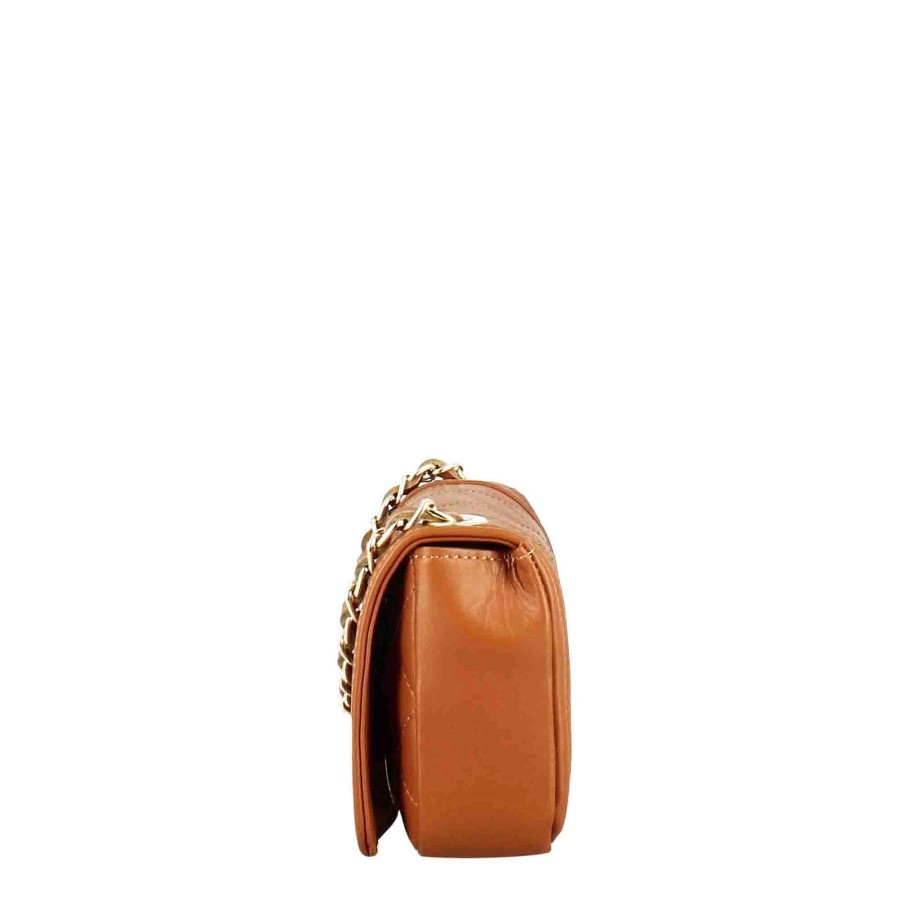 Leonardo Timeless Shoulder Bag In Brown Quilted Leather