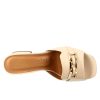 Leonardo Women'S Open Sandal With Buckle In Powder-Colored Leather