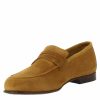 Leonardo Handmade Men'S Slip-On Loafers In Brown Suede