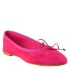 Leonardo Lightweight Women'S Fuchsia-Colored Unlined Suede Ballet Flats