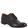 Leonardo Handmade Men'S Lace-Up Shoes In Black Leather