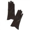 Leonardo Handmade Women'S Gloves In Dark Brown Nappa Leather Lined In Cashmere