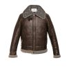 Leonardo Men'S Dark Brown Sheepskin Jacket