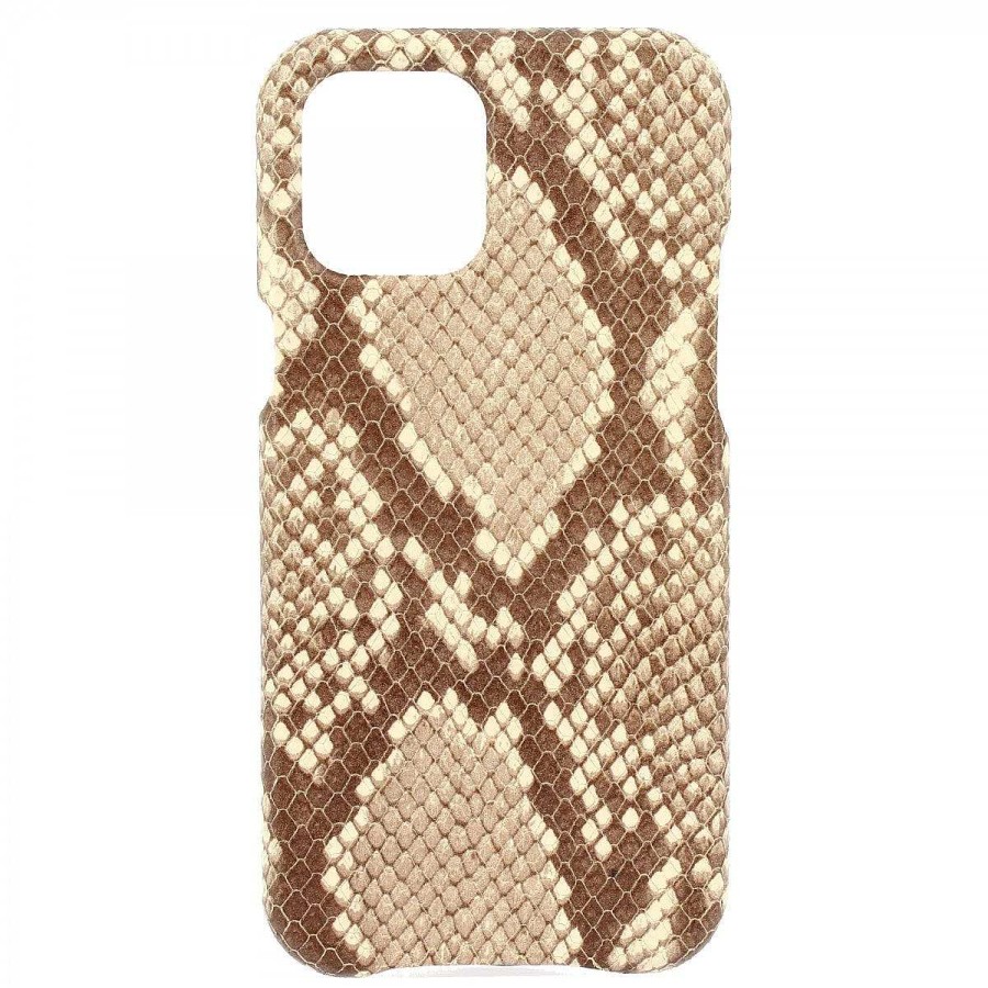 Leonardo Iphone Cover In Rock Python Printed Leather