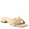 Leonardo Square-Shaped Women'S Sandal In Beige Suede With Glitter