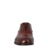 Leonardo Elegant Dark Brown Oxford For Men In Leather And Red Lining