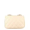 Leonardo Vanity Shoulder Bag In Beige Quilted Leather