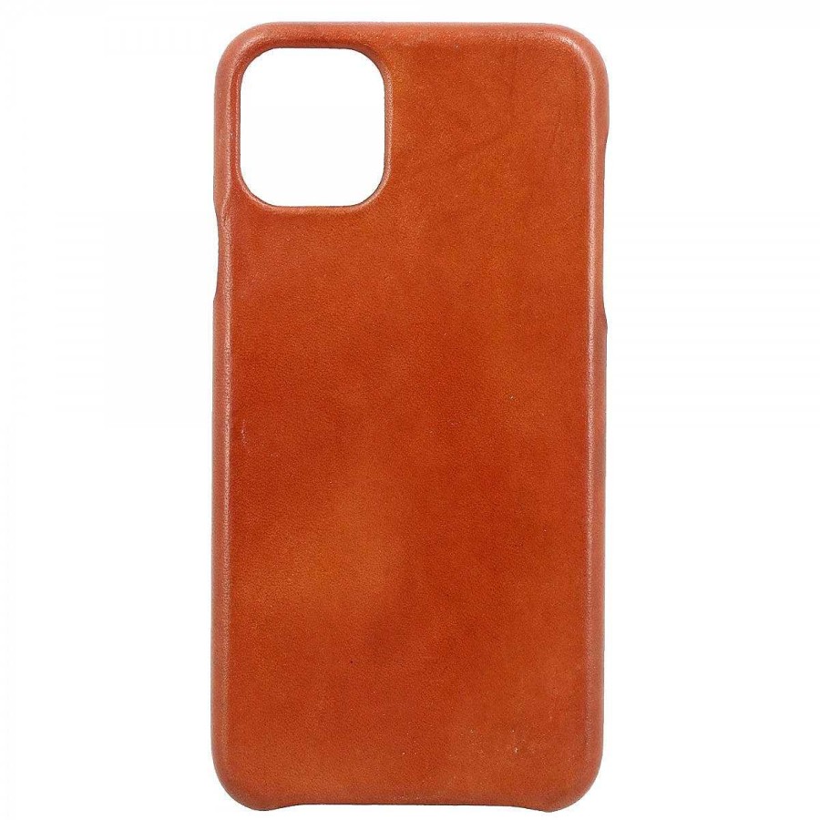 Leonardo Iphone Cover In Hand-Buffed Tan Leather