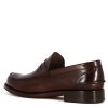 Leonardo Men'S Snapdragon College Moccasin In Dark Brown Leather