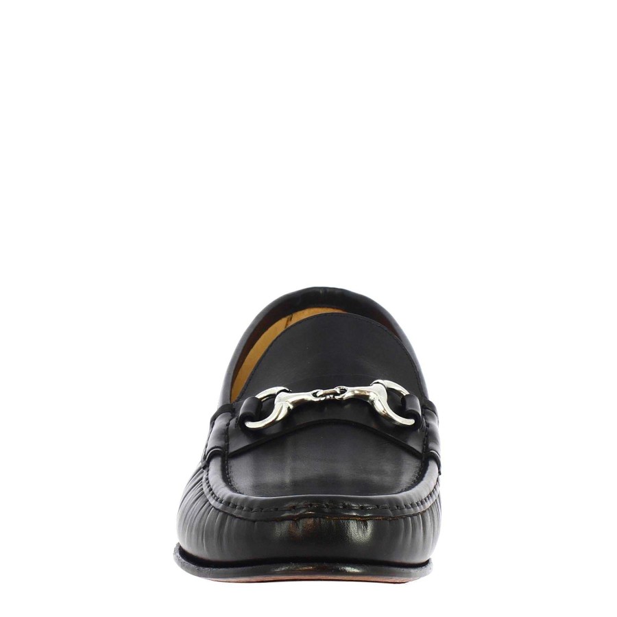 Leonardo Handcrafted Men'S Loafers In Black Leather