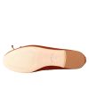 Leonardo Lightweight Women'S Brick-Coloured Suede Unlined Ballet Flats