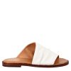 Leonardo Women'S White Leather Band Sandal