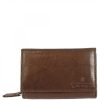 Leonardo Sauvage Women'S Wallet Handmade In Gray Calfskin, Banknote Card Holder With Flap