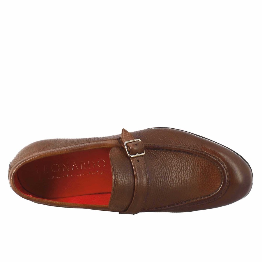 Leonardo Elegant Brown Men'S Leather Loafer