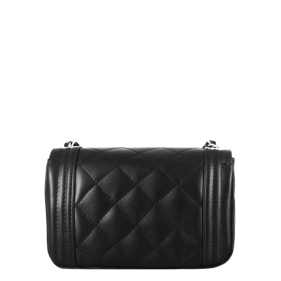 Leonardo Timeless Shoulder Bag In Black Quilted Leather