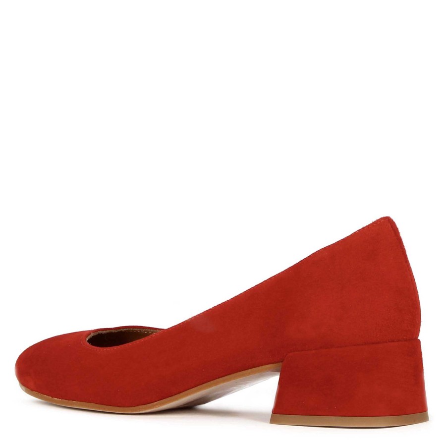 Leonardo Classic Women'S Decollete In Red Suede