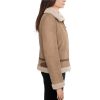 Leonardo Brown Women'S Sheepskin With Zip