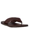 Leonardo Handmade Men'S Flip Flop Sandals In Brown Leather