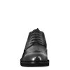 Leonardo Women'S Derby With Paupa Brogue Details In Black Washed Leather