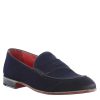 Leonardo Elegant Blue Men'S Loafer In Suede